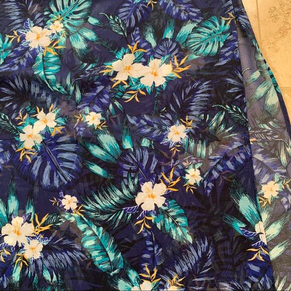 H&M m slit chiffon tropical flow skirt maxi 4 - Picture 6 of 8